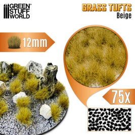 Grass Tufts – samolepící drny béžová tráva, 12mm (75 ks)