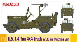 1:6 U.S. 1/4 Ton 4x4 Truck w/ .30 cal Machine Gun