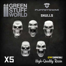 Puppetswar Resin Skulls – resinové lebky (5 ks)