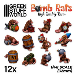 Resin Set Bombs Rits – resinové krysy s náložemi (12 ks)