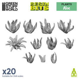 3D Printed Set Aloe Plant – 3D tištěná rostlina Aloe (20 ks)
