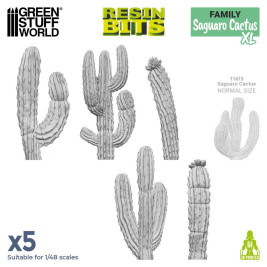 3D-gedrucktes Set Saguaro-Kaktus XL - 3D-gedruckter Kaktus Saguaro XL (5 Stück)
