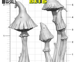 3D-gedrucktes Set Koboldpilze XL - 3D-gedruckte Pilze XL (6 Stück)