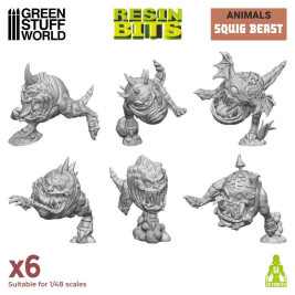 3D-gedrucktes Set Squig Beasts - 3D-Gedruckte Squig Beasts (6 Stck.)