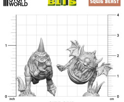 3D-gedrucktes Set Squig Beasts - 3D-Gedruckte Squig Beasts (6 Stck.)