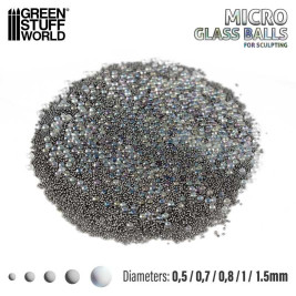 Mixed Micro Glass Balls – Glaskugeln 0,5-1,5 mm (1000 Stck.)
