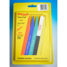 Sada leštících pilníků Flex-Pad - 5 ks (hrubost 1000, 1500, 6000, 10000, Triple-grit)