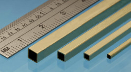 Mosazný uzavřený profil čtvercového průřezu 3,2x0,353x305 mm (3 ks)