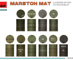 1:48 Marston Mat Landing Strip w/ Barrels