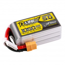 GENS ACE LIPO TATTU R-Line FPV Serie - 6S 1050mAh 22.2V 6S1P (150C) with XT60 Plug Version 5.0