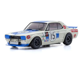 Mini-Z AWD Nissan Skyline 2000GT-R KPGC10 Racing 72 No.15 Blue mit KT-531P Sender