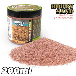 Thin Hobby Sand – Red 0,5mm (200 ml)