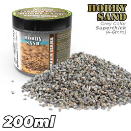 Extra Thick Hobby Sand – Dark Grey 4–6mm (200 ml)
