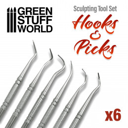 Hook and Pick Tool Set – gebogene Picks (6 Stück)
