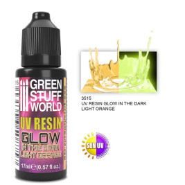 UV Resin Glow in the Dark Light Orange – im Dunkeln leuchtendes malerisches Wasser Light Orange (17 ml)
