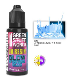 UV Resin Glow in the Dark Blue – im Dunkeln leuchtendes malerisches Wasserblau (17 ml)