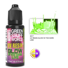UV Resin Glow in the Dark Lime – im Dunkeln leuchtendes malerisches Kalkwasser (17 ml)