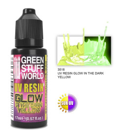 UV Resin Glow in the Dark Yellow – im Dunkeln leuchtendes malerisches Wassergelb (17 ml)