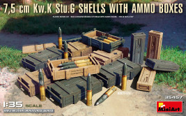 1:35 7.5cm Kw.K Stu.G Shells w/ Ammo Boxes