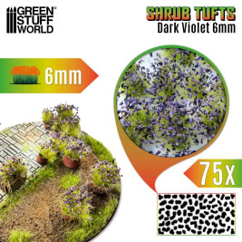 Shrubs Tufts – samolepící trsy tmavě fialové, 6mm (75 ks)