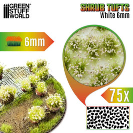 Shrubs Tufts – samolepící trsy bílé, 6mm (75 ks)