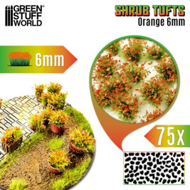 Shrubs Tufts – samolepící trsy oranžové, 6mm (75 ks)