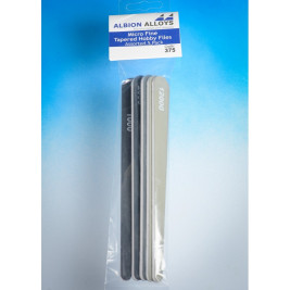 Brusné hobby pilníky klínového tvaru velké jemné - hrubost 1000, 2000, 4000, 6000, 12000, (5 ks)