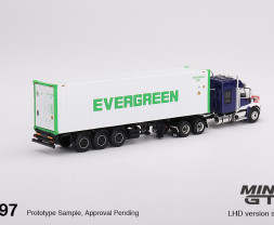 1:64 Western Star 49X Blue w/ 40' Reefer Container ″Evergreen″