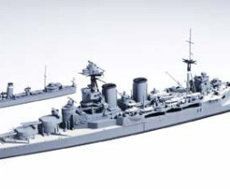 1:700 HMS Hood & E-Class Destroyer (Water Line Series)