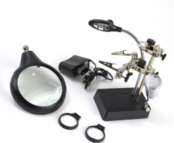 Třetí ruka s lupou a LED osvětlením