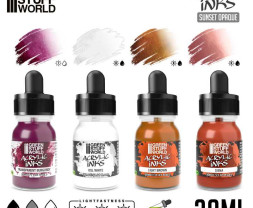Acrylic Inks Set – Sunset Opaque (4× 30 ml)