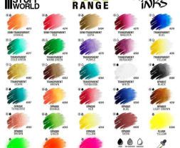 Acrylic Inks Set – Sunset Opaque (4× 30 ml)