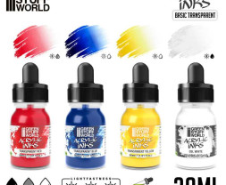 Acrylic Inks Set – Basic Transparent (4× 30 ml)