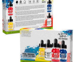 Acrylic Inks Set – Basic Transparent (4× 30 ml)