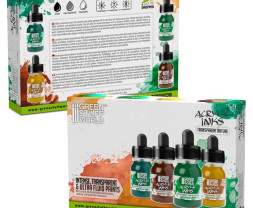Acrylic Inks Set – Transparent Nature (4× 30 ml)