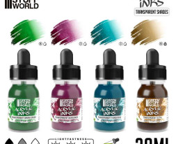 Acrylic Inks Set – Transparent Shades (4× 30 ml)