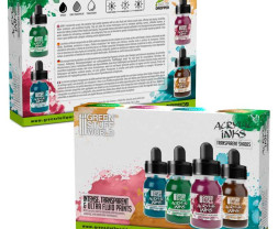 Acrylic Inks Set – Transparent Shades (4× 30 ml)