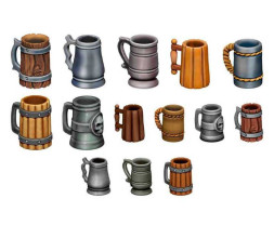 Resin Beer Mugs – resinové nádoby na pivo (30 ks)