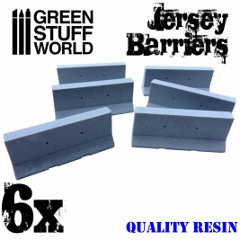Resin Jersey Barriers – betonové zábrany Jersey (6 ks)