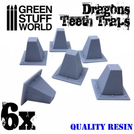 Resin Dragon Teeth Traps for Tanks – resinové protitankové zátarasy (6 ks)