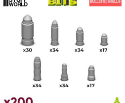 Resin Bullets and Shells – resinové projektily a dělostřelecké granáty (200 ks)