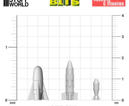 Resin Rockets and Missiles – resinové rakety (37 ks)