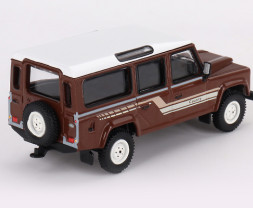 1:64 Land Rover Defender 110 1985 County Station Wagon Russet Brown