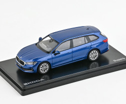 1:43 Škoda Superb IV Combi (2023) - Modrá Cobalt Metalíza