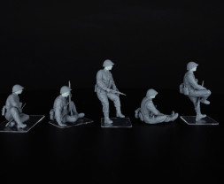 1:35 British Tank Riders NW Europe, Resin Heads