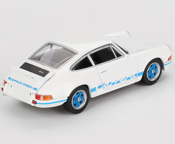 1:64 Porsche 911 Carrera RS 2.7 Grand Prix White with Blue Livery