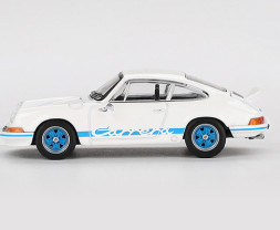 1:64 Porsche 911 Carrera RS 2.7 Grand Prix White with Blue Livery