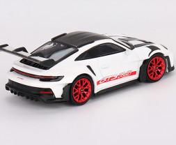 1:64 Porsche 911 GT3 RS Weissach Package White w/ Pyro Red