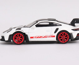 1:64 Porsche 911 GT3 RS Weissach Package White w/ Pyro Red