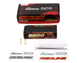 GENS ACE LiPo Redline Series 2.0 - 2S 6200mAh 7.6V High Voltage 2S1P (140C)